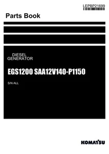 Manual de catálogo de piezas de generador diésel Komatsu EGS1200 SAA12V140-P1150 - Imagen 1 de 1