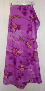 Helena's Purple Tropical Floral Hawaiian Maxi Wrap Dress/Skirt One Size NWOT - Bild 1 von 5