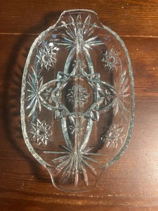 Vintage Anchor Hocking Star of David Divided Relish Dish - Picture 1 of 5