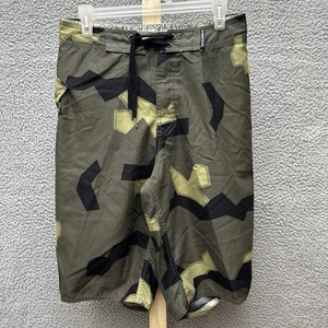 Volcom Boardshorts Mens 36 Green Camo ModTech Drawstring Side Pocket Camouflage - Picture 1 of 16