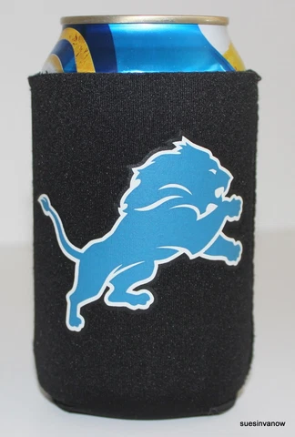 NEW Detroit Lions Licensed Can Koozie NFL Football League Cooler Coolie Cover