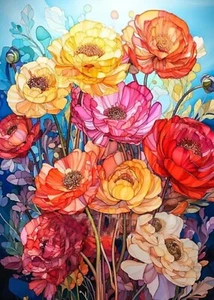 ARPADAMO Diamond Art Kits for Adults,5D Colorful Flower Diamond Painting DIY - Picture 1 of 6