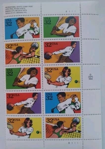 32¢ 1996 Recreational sports Block Of 10 - Picture 1 of 2