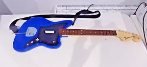 Harmonix Rock Band Wireless Fender Jaguar Blue Guitar Controller Sony PS4 FAULTY - Picture 1 of 8