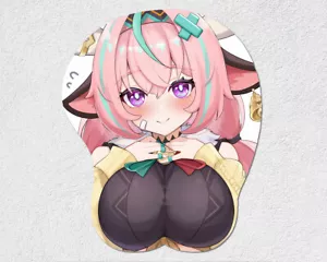 Genshin Impact Varesa 3D Oppai Boob Mouse Pad Wrist Rest Mousepad Gift - Picture 1 of 3