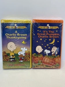 Peanuts Classic 1996 Great Pumpkin & Charlie Brown Thanksgiving VHS NOS Sealed - Picture 1 of 7