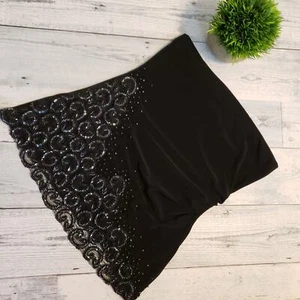 NWOT Amanda Adams Couture Women's Strapless Sequin Top Black S - Picture 1 of 8