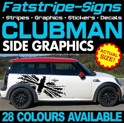 per adattarsi a MINI CLUBMAN UNION JACK BANDIERA GRAFICA RIGHE DECALCOMANIE ADESIVI CLUBVAN - Immagine 1 di 2