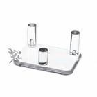Mineral Geode Fossil Display Stands 2" Acrylic Three Peg Holders, 3 Pack
