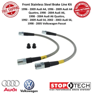 StopTech Front Steel Brake Line Kit For Audi A4 / A6 Quattro / S4 / VW Passat - Picture 1 of 12