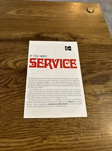Folleto de servicio Kodak If You Need 1974 donde enviar cómo empacar etc. - Imagen 1 de 2