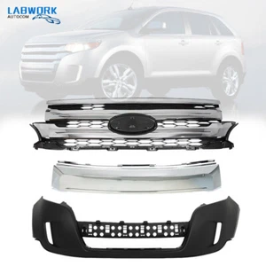 Front Bumper Cover & Grilles Assembly 2011-2014 Ford Edge w/Trim Molding - Picture 1 of 24