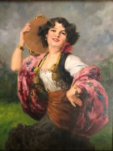 Richard Geiger ( 1870-1945 ) - Spanish dancer - Hungarian artist