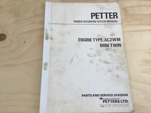 Petter ac2 mini twin diesel marine inboard manual. Large A4 size. - Picture 1 of 1