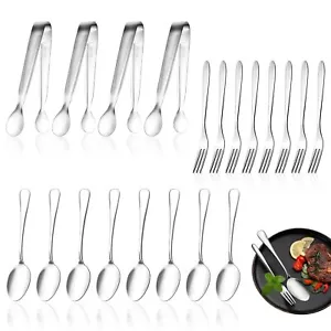 20 PCS Appetizer Forks Spoons and Tongs Mini Charcuterie Accessories Stainles... - Picture 1 of 6