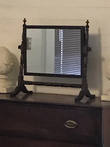 Sheraton period antique standing Dresser mirror 19th Century! Cover