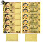 10Pcs Zelensky Ukraine 500 Uah Hryvna Gold Foil Banknotes Collection Paper Money