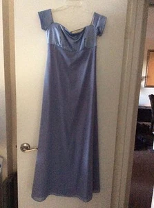 Alfred Angelo full length gown size 7/8 periwinkle - Picture 1 of 3