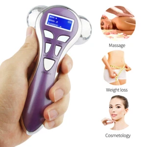 4D Microcurrent Roller Facial Massager Vibrating Rolling Slimming Beauty Machine - Picture 1 of 9