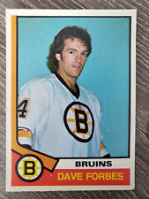 1974-75 O-Pee-Chee Dave Forbes Rookie Hockey Card #266 Boston Bruins