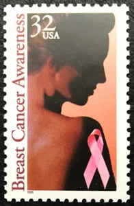 1996 Scott #3081 32¢ - BREAST CANCER AWARENESS - Single Stamp - Mint NH - Picture 1 of 1