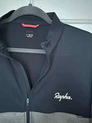 USED DARK NAVY RAPHA BREVET SHORT SLEEVE LIGHTWEIGHT CYCLING JERSEY 2XL MINT! - Image 1 of 4