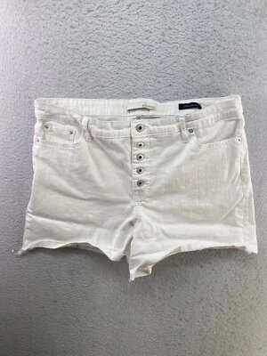 Ella Moss Womens Size 16/33 White Button Fly Cuffed MIDI Shorts - Image 1 of 4