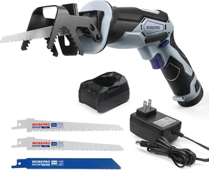 12V Cordless Reciprocating Saw with Clamping Jaw, 2.0Ah Li-Ion Battery with 1 Ho - Picture 1 of 7