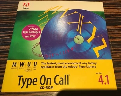 Adobe Type On Call  4.1 for Macintosh Windows Unix Sun - Image 1 of 2