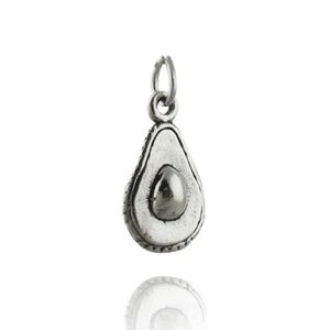 Avocado Charm - 925 Sterling Silver Guacamole Food Tree Farm California - Picture 1 of 3