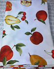 Le Telerie Toscane Italy Cotton Tablecloth - 66 X 82 - Pears, Apples & Cherries