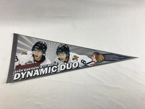 Portland Winter Hawks Dynamic Duo Pennant Sven Bartschi Ty Rattie WHL Hockey Cover