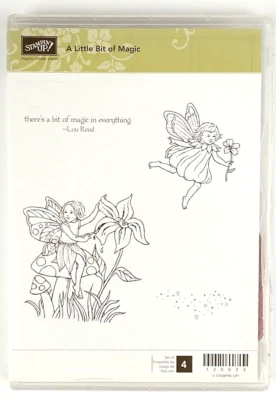 Juego de estampillas de goma Stampin' Up A Little Bit of Magic hadas flores Foto 1 de 3