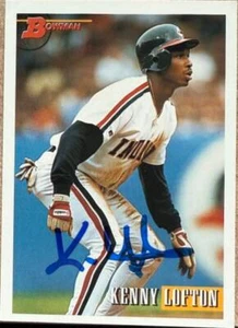 Kenny Lofton Autographed 1993 Bowman #417 - Picture 1 of 1