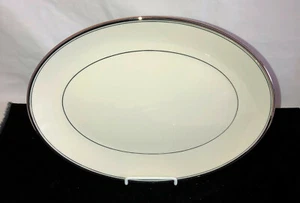 Franciscan China HUNTINGTON * 12 1/2" OVAL PLATTER * PLATINUM TRIM * - Picture 1 of 2