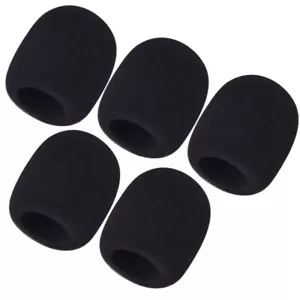 5Pcs Microphone Windscreen Filter Sponge Foam Wind Shield Mic Covers -Black, - Bild 1 von 10