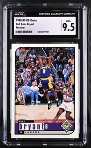 KOBE BRYANT 1998-99 UD CHOICE PREVIEW #69 LA LAKERS 9.5 CGC NBA  2ND YEAR CARD - Picture 1 of 2