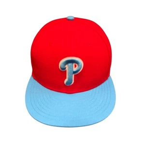 Philadelphia Phillies 59FIFTY New Era Cap Hat 7 3/8 Red Blue MLB Authentic - Picture 1 of 9