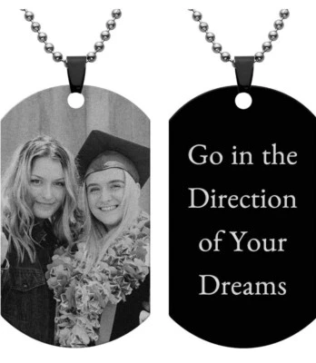 We Engarve Your Family Pic On Tag As Keychain Or Necklace - Image 1 of 3