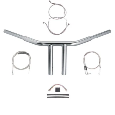 Kit de manillar Chopper T 2008-2011 Harley-Davidson Dyna Fat Bob 1/4" cromado 8" Foto 1 de 2