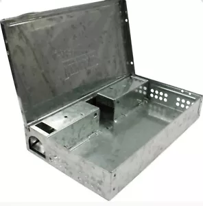 (ONE) JT Eaton Repeater Low Profile Multi Catch Mouse Trap Stee Solid Lid Silver - Picture 1 of 2