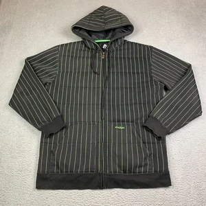 Vintage Y2K Matix Hoodie Mens L Asher Quilted Fleece Black Jacket Zip Up - Picture 1 of 16