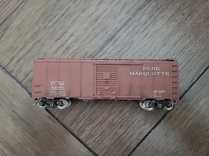 HO Scale PERE MARQUETTE #84981 40' Box Car Custom Paint/Weathered Kadee Couplers - Picture 1 of 6