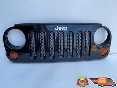 2007-2018 JEEP WRANGLER JK 前格栅格栅面板盖黑色原始设备制造商 07-18 — 第 1/4 张图片