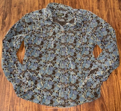 Top indie floral con botones de pana Eddie Bauer años 90 Y2k para mujer talla M Foto 1 de 4