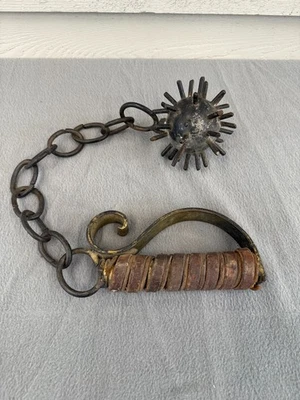 Estilo medieval maça cravada bola e corrente manguito estrela da manhã (vintage) - Imagem 1 de 4