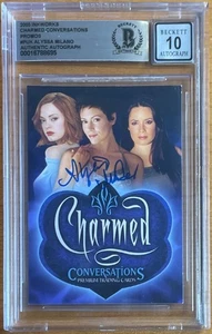 ALYSSA MILANO SIGNED 2005 INKWORKS CHARMED UK PROMOS #PUK BAS BGS 10 AUTO RARE - Picture 1 of 2