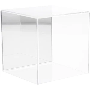 Plymor Clear Acrylic Display Case with No Base (Mirror Back), 6" x 6" x 6" - Picture 1 of 1