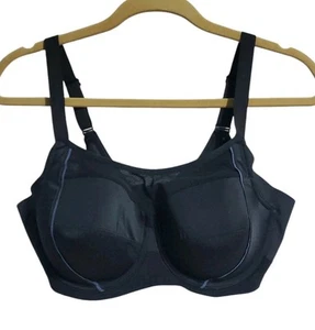 Champion Sports Bra The Smoother Underwire 38D Black High Support B1277 NWOT - Picture 1 of 4