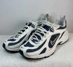 Nike BRS 1000 Vintage Größe 9,5 US Weiß Blau Sneaker Schuhe 306057-448 Y2K Selten - Bild 1 von 15